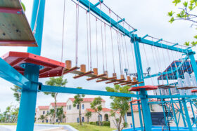 WINAM outdoor playground equipment with colourful EPDM rubber safety flooring, completed project 03 in Vietnam