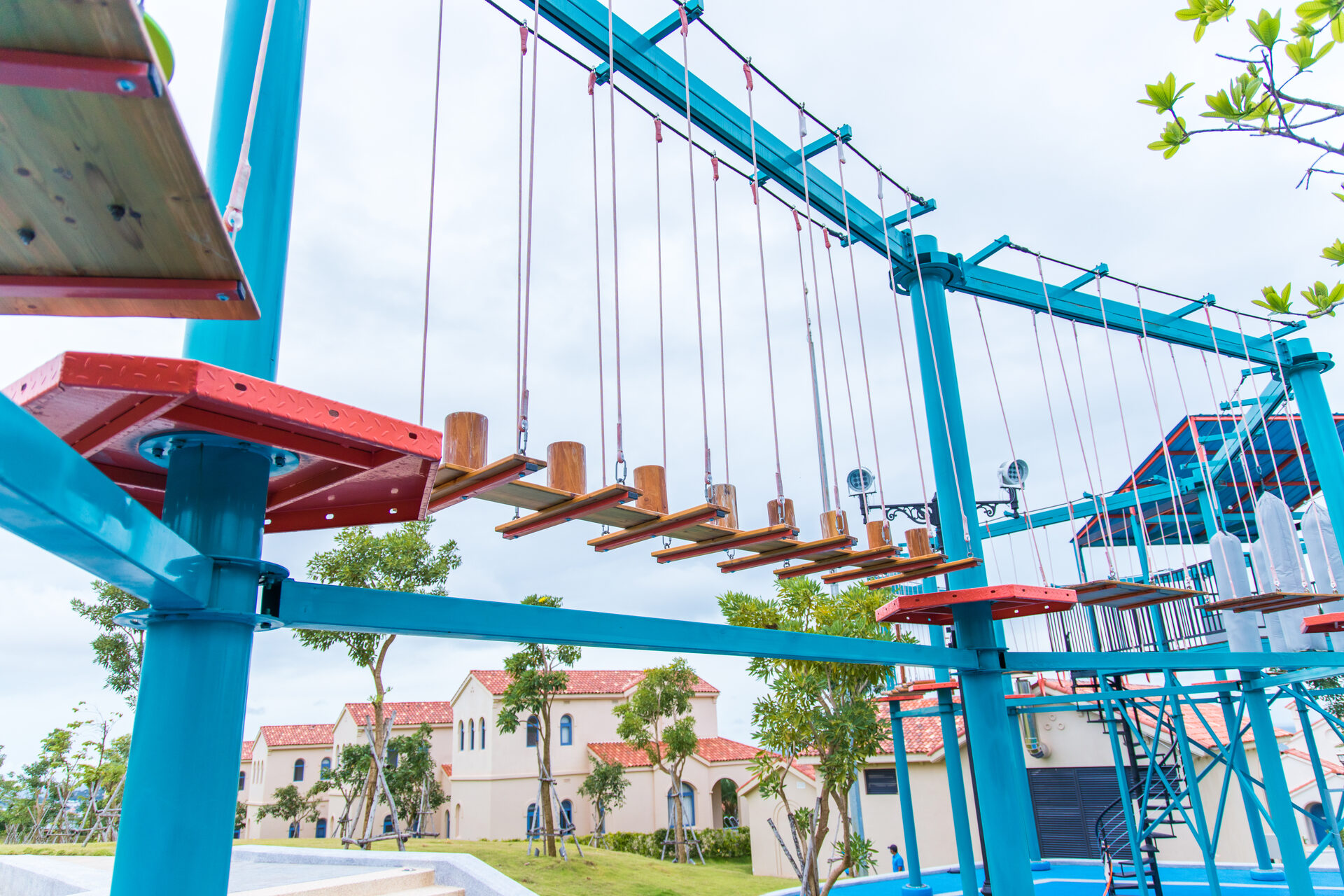 WINAM outdoor playground equipment with colourful EPDM rubber safety flooring, completed project 03 in Vietnam