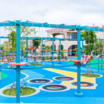 WINAM outdoor playground equipment with colourful EPDM rubber safety flooring, completed project 06 in Vietnam
