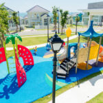 WINAM outdoor playground equipment with colourful EPDM rubber safety flooring, completed project 35 in Vietnam
